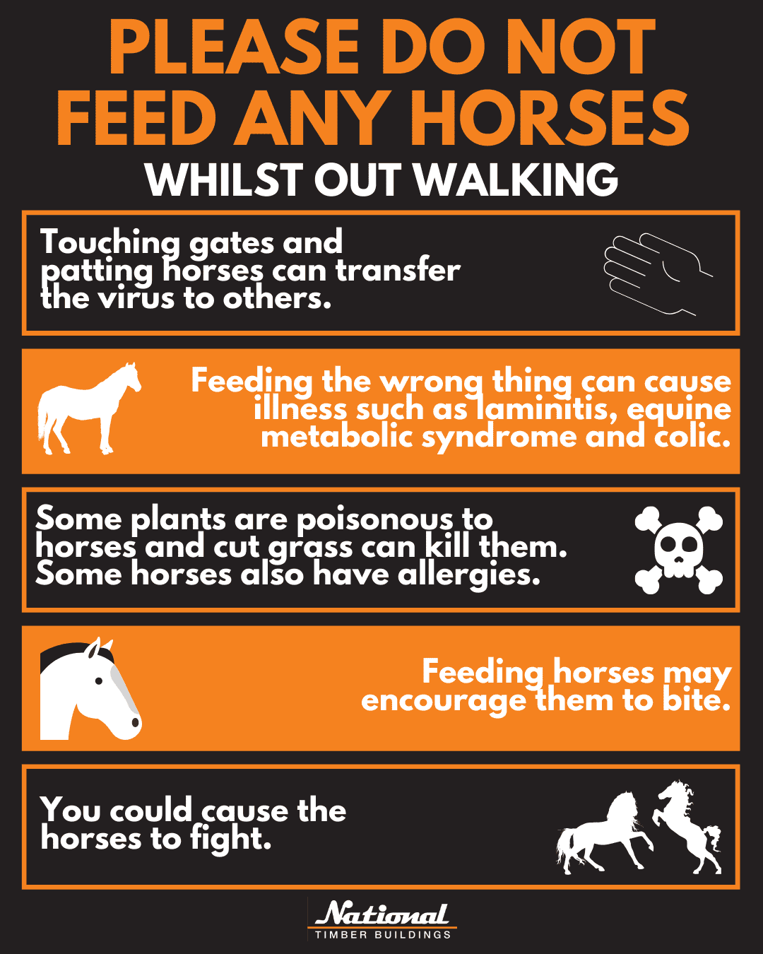Please do not feed any horses